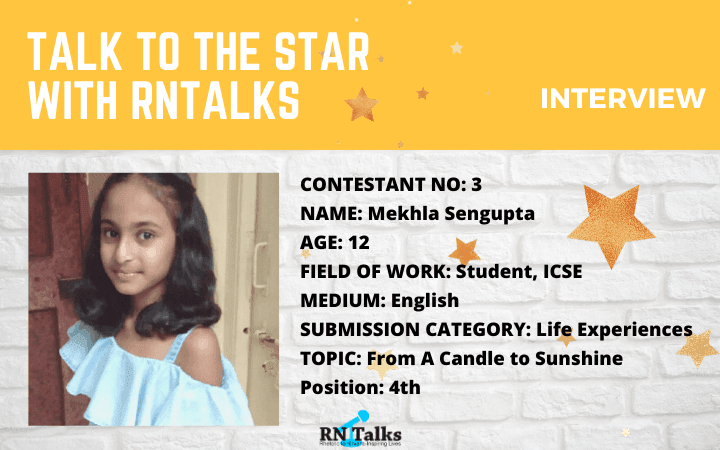 Talk To The Star Public Speaking Contest-Interview With Mekhla Sengupta