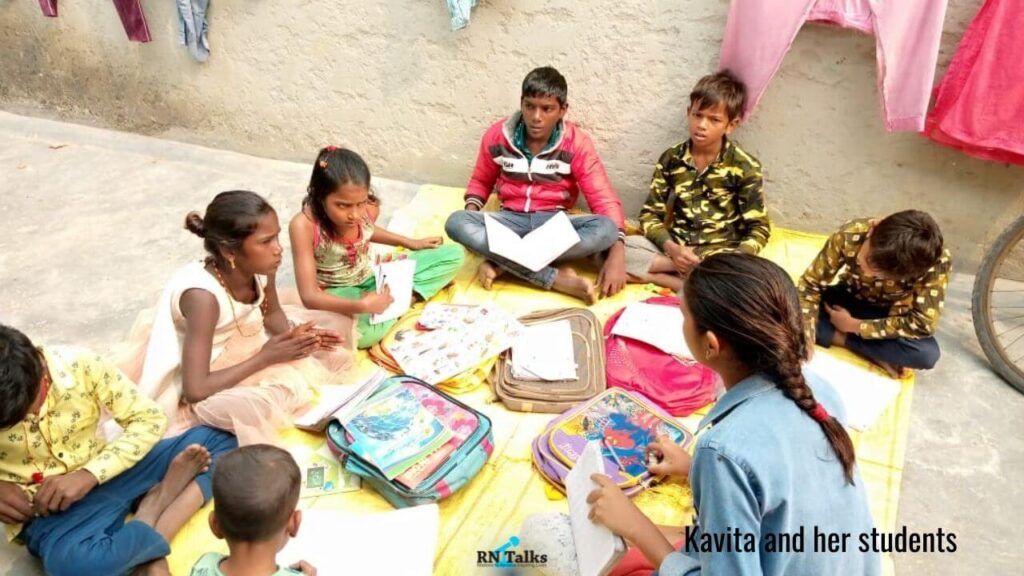 Kavita and her students