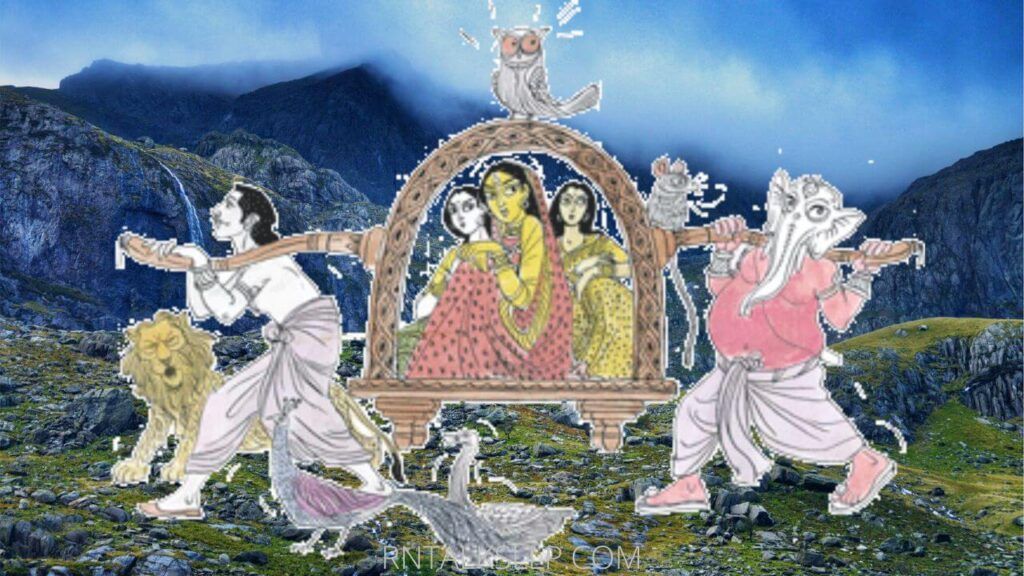 Different Vahanas of Maa Durga Palanquin